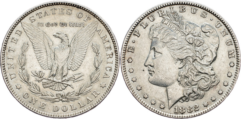 USA, Morgan Dollar 1882, Philadelphia USA, Morgan Dollar 1882, Philadelphia, Ag,...