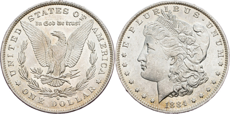 USA, Morgan Dollar 1884, New Orleans USA, Morgan Dollar 1884, New Orleans, Ag, K...