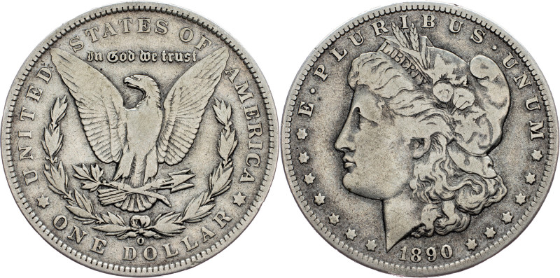 USA, Morgan Dollar 1890, New Orleans USA, Morgan Dollar 1890, New Orleans, Ag, K...