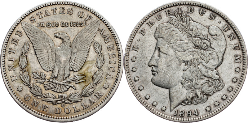 USA, Morgan Dollar 1894, New Orleans USA, Morgan Dollar 1894, New Orleans, Ag, K...