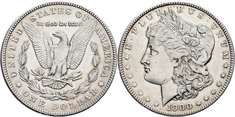 USA, Morgan Dollar 1900, Philadelphia USA, Morgan Dollar 1900, Philadelphia, Ag,...