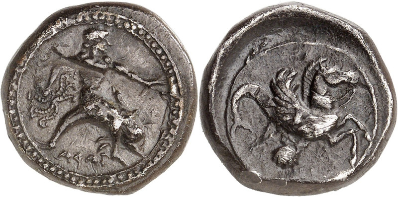 GRÈCE ANTIQUE
Calabre, Tarente. Didrachme ND (490-425 av. J.-C.), Tarente.NGC C...