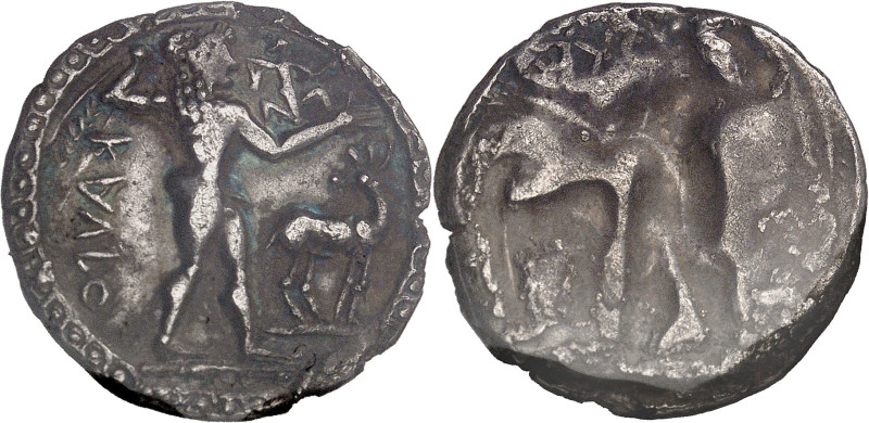 GRÈCE ANTIQUE
Bruttium, Caulonia. Statère ND (550-480 av. J.-C.), Caulonia.NGC V...