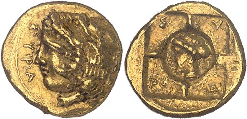 GRÈCE ANTIQUE
Sicile, Syracuse, Denys l’Ancien (406-367 av. J.-C.). 1 litra 1/3 ...