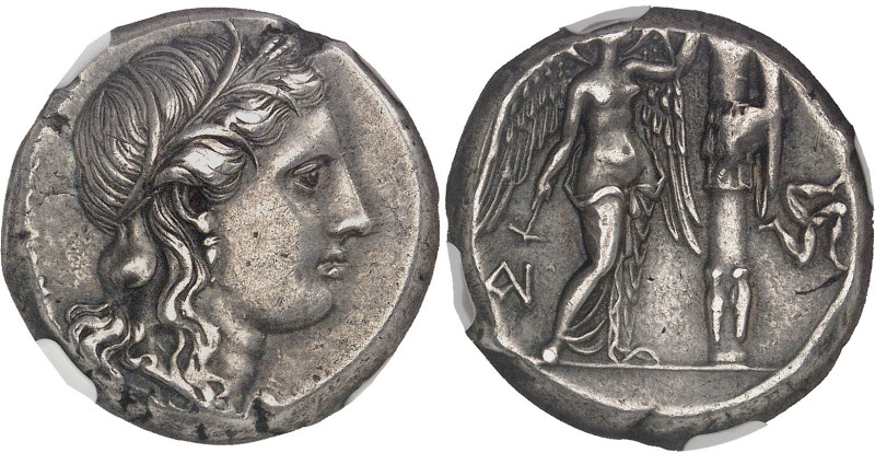 GRÈCE ANTIQUE
Sicile, Syracuse, Agathoclès (317-289 av. J.-C.). Tétradrachme ND ...