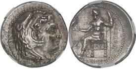 GRÈCE ANTIQUE
Macédoine (royaume de), Alexandre III le Grand (336-323 av. J.-C.). Tétradrachme, émission posthume ND (323-317 av. J.-C.), Babylone.NGC...