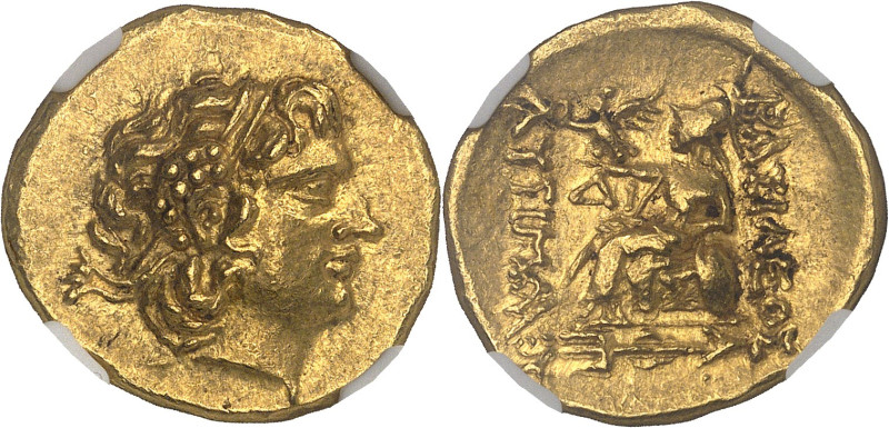GRÈCE ANTIQUE
Pont (royaume du), Mithradate VI Eupator (120-63). Statère d’or au...