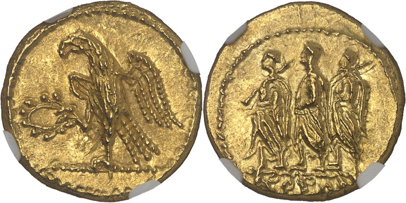 GRÈCE ANTIQUE
Dacie, Burébista (82-42 av. J.-C.). Statère d’Or de type Koson, gr...