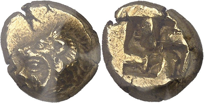 GRÈCE ANTIQUE
Ionie, Érythrées. Hecté d’électrum ND (480-460 av. J.-C.), Érythré...