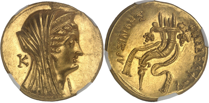 GRÈCE ANTIQUE
Royaume lagide, Ptolémée VI (180-145 av. J.-C.). Octodrachme ou mn...