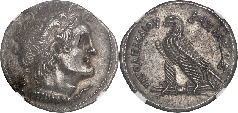 GRÈCE ANTIQUE
Royaume lagide, Ptolémée VI (180-145 av. J.-C.). Tétradrachme ND (...