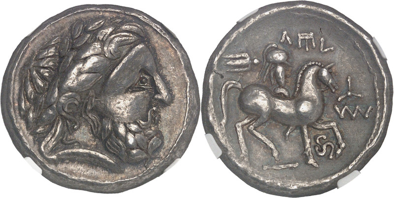 GAULE
Celtes de l’Est / Allemagne / Bohême. Tétradrachme au triskèle, imitation ...