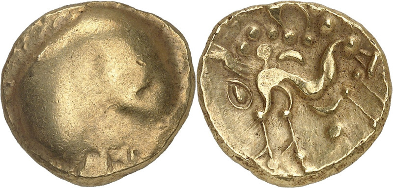 GAULE
Ambiens / Belgium. Statère uniface ND (second tiers du Ier siècle avant J....