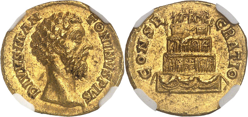 EMPIRE ROMAIN
Marc Aurèle (161-180). Aureus pour le divin Marc Aurèle après mars...