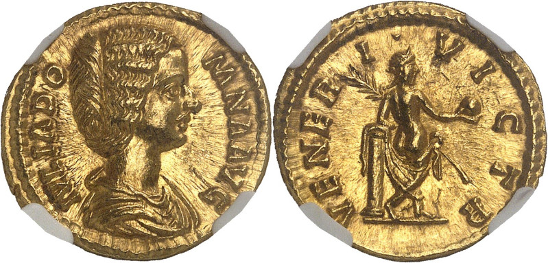EMPIRE ROMAIN
Julia Domna (193-211). Aureus 193-196, Rome.NGC Gem MS 5/5 5/5 (39...