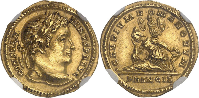 EMPIRE ROMAIN
Constantin Ier (307-337). Solidus 310-312, Trèves.NGC Ch AU 5/5 2/...