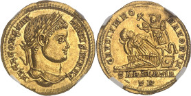 EMPIRE ROMAIN
Constantin II (337-350). Solidus 322-323, Trèves.NGC Ch AU 5/5 3/5 scuffs (6632270-006).
Av. FL CL CONSTAN - TINVS IVN N C. Buste lauré ...