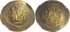 EMPIRE BYZANTIN
Romain IV Diogène (1068-1071). Histaménon nomisma 1068-1071, Constantinople.NGC Ch AU 5/5 5/5 (6633798-010).
Av. KwN - MX - AND. Miche...