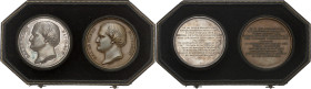 ALGÉRIE
Second Empire / Napoléon III (1852-1870). Coffret de 2 médailles, S. A. I. le Prince Napoléon, ministre de l’Algérie et des colonies, par Albe...