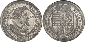 ALLEMAGNE
Ordre Teutonique, Charles d’Autriche (1618-1624). Thaler 1624, Nuremberg.NGC MS 65+ (6632265-015).
Av. CAROLVS. D: G: ARC: AV: DVX: BVR: STI...