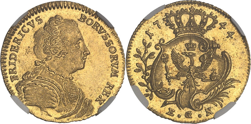 ALLEMAGNE
Prusse, Frédéric II (1740-1786). Ducat 1744 EGN, Berlin.NGC MS 64 (647...