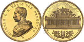 ALLEMAGNE
Prusse, Guillaume II (1888-1918). Médaille d’Or du poids de 10 ducats, prix des Beaux-Arts, par O. Schultz ND (1888), Berlin.NGC MS 61 (5789...