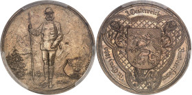 AUTRICHE
François-Joseph Ier (1848-1916). Médaille, concours de Tir fédéral de Graz, par H. Jauner 1889, Vienne.PCGS SP63 (44344227).
Av. Dans un pays...
