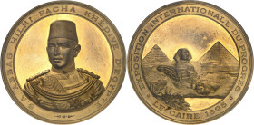 ÉGYPTE
Abbas II Hilmi, khédive (1892-1914). Médaille, Exposition internationale du progrès du Caire, par Stefano Johnson 1895, Milan (Johnson).NGC MS ...