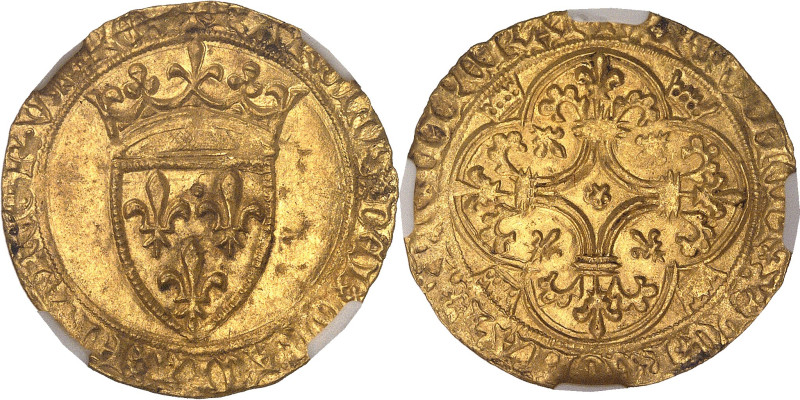 FRANCE / CAPÉTIENS
Charles VI (1380-1422). Écu d’or à la couronne, 2e émission N...