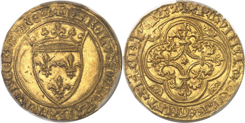 FRANCE / CAPÉTIENS
Charles VI (1380-1422). Écu d’or à la couronne, 4e émission N...