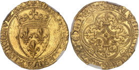 FRANCE / CAPÉTIENS
Charles VI (1380-1422). Écu d’or à la couronne, 5e émission ND (1411-1418), Toulouse.NGC MS 64 (6630870-051).
Av. + KAROLVS: DEI: G...
