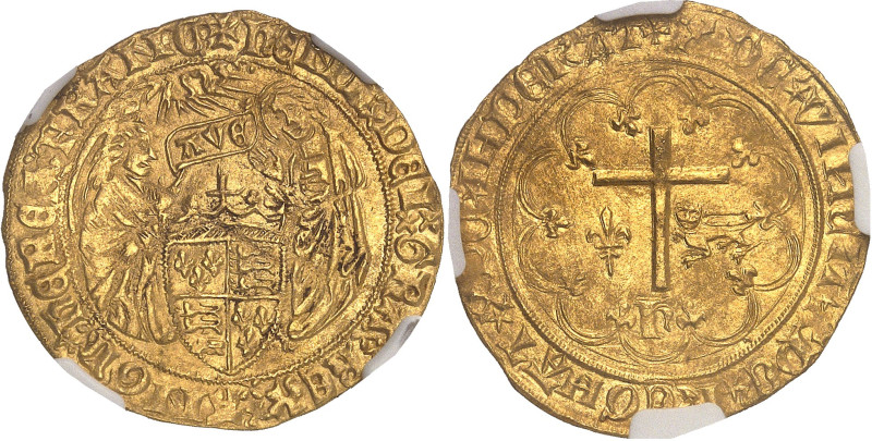 FRANCE / CAPÉTIENS
Henri V d'Angleterre (1415-1422). Salut d’or ND (1421), Rouen...