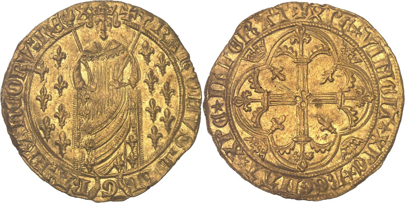 FRANCE / CAPÉTIENS
Charles VII (1422-1461). Royal d’or, 1ère émission ND (1429-1...