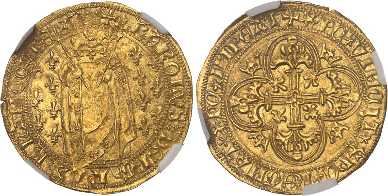 FRANCE / CAPÉTIENS
Charles VII (1422-1461). Royal d’or, 1ère émission ND (1429-1...