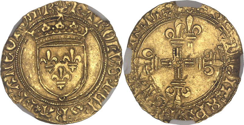 FRANCE / CAPÉTIENS
Charles VIII (1483-1498). Écu d’or au soleil, 1ère émission o...