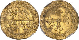 FRANCE / CAPÉTIENS
François Ier (1515-1547). Écu d’or au soleil du Dauphiné, 2e type, 3e émission ND (1522-1527), Grenoble.NGC MS 62 (6288547-003).
Av...