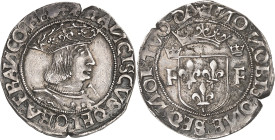 FRANCE / CAPÉTIENS
François Ier (1515-1547). Demi-teston, 10e type ND, Dijon.
Av. + FRA[N]CISCVS: DEI: GRA: FRA[N]CO: RE (coquille). Buste à droite du...