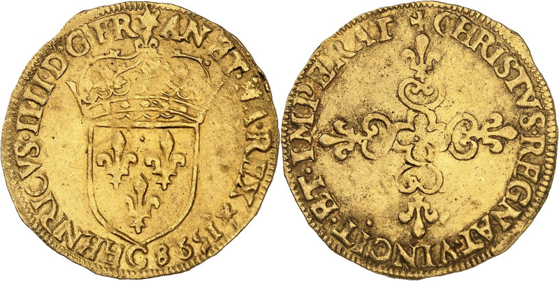 FRANCE / CAPÉTIENS
Henri IV (1589-1610). Écu d’or au soleil, 1er type 1598, C, S...