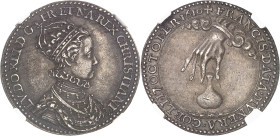 FRANCE / CAPÉTIENS
Louis XIII (1610-1643). Jeton, sacre du Roi, par Nicolas Briot 1610, Paris.NGC AU 58 (6633192-004).
Av. LVDO. XIII. D. G. FR. ET. N...