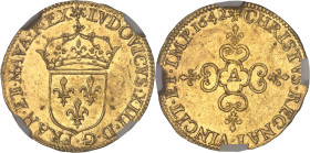 FRANCE / CAPÉTIENS
Louis XIII (1610-1643). Écu d’or au soleil, 1er type, frappe au marteau 1642, A, Paris.NGC MS 61 (6632268-002).
Av. (à 12 h.) (sole...