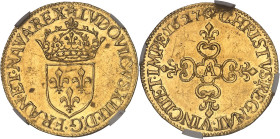 FRANCE / CAPÉTIENS
Louis XIII (1610-1643). Demi-écu d’or au soleil, 1er type 1627, A, Paris.NGC MS 62 (6633193-064).
Av. (à 12 h.) LVDOVICVS. XIII. D:...
