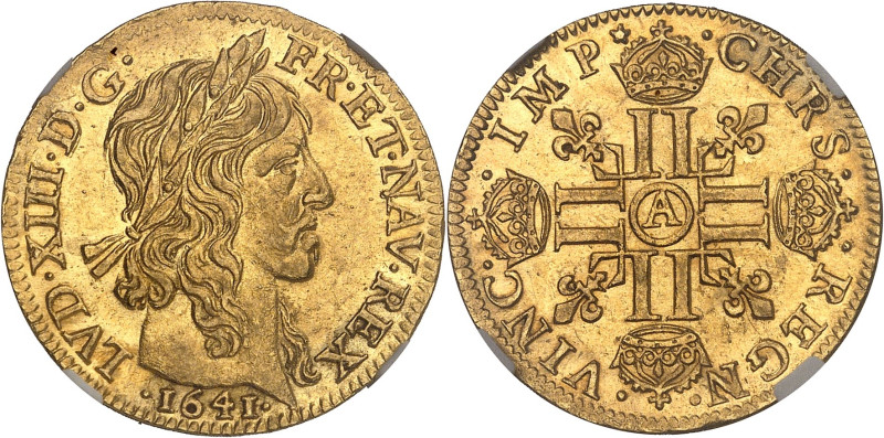 FRANCE / CAPÉTIENS
Louis XIII (1610-1643). Louis d’or 1641, A, Paris.NGC MS 61 (...