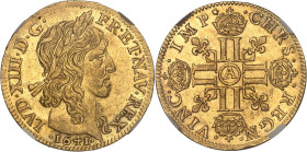 FRANCE / CAPÉTIENS
Louis XIII (1610-1643). Louis d’or 1641, A, Paris.NGC MS 61 (6633193-073).
Av. LVD. XIII D. G. FR. ET. NAV. REX. Tête laurée du Roi...