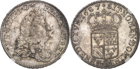 FRANCE / CAPÉTIENS
Louis XIV (1643-1715). Demi-écu de Flandre ou pièce de 2 livres de Flandre 1687, L couronné, Lille.NGC AU 58 (6632265-057).
Av. LVD...