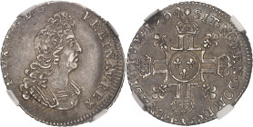 FRANCE / CAPÉTIENS
Louis XIV (1643-1715). Douzième d’écu aux huit L, 2e type 1704, A, Paris.NGC AU 50 (6631356-035).
Av. LVD. XIIII. D. G. - FR. ET. N...