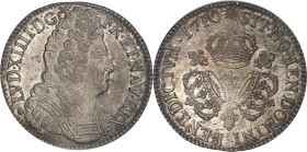 FRANCE / CAPÉTIENS
Louis XIV (1643-1715). Écu aux trois couronnes 1710, L, Bayonne.NGC MS 62 (6630870-038).
Av. (différent) LVD. XIIII. D: G. FR. ET N...