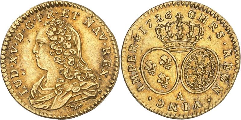 FRANCE / CAPÉTIENS
Louis XV (1715-1774). Demi-louis d’or aux lunettes 1726, 2d s...