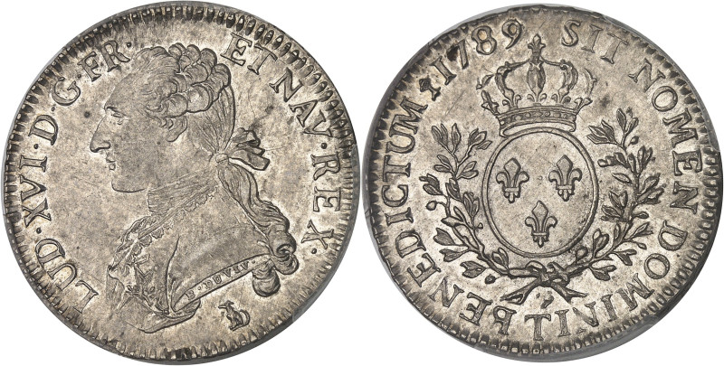 FRANCE / CAPÉTIENS
Louis XVI (1774-1792). Demi-écu aux rameaux d’olivier 1789, T...