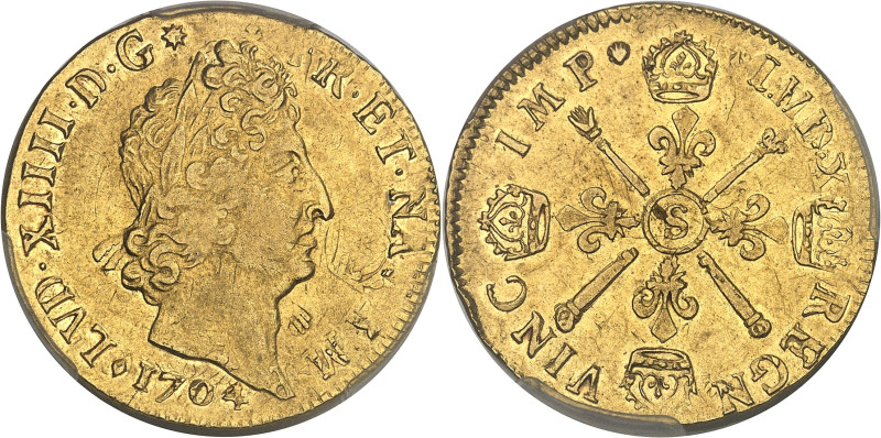 FRANCE / CAPÉTIENS
Louis XIV (1643-1715). Double louis d’or aux insignes 1704, S...