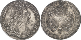 FRANCE / CAPÉTIENS
Louis XIV (1643-1715). Écu aux trois couronnes 1709, S, Reims.NGC UNC DETAILS CLEANED (6633192-032).
Av. LVD. XIIII. D. G - FR. ET....
